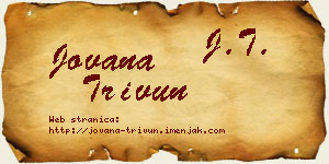 Jovana Trivun vizit kartica